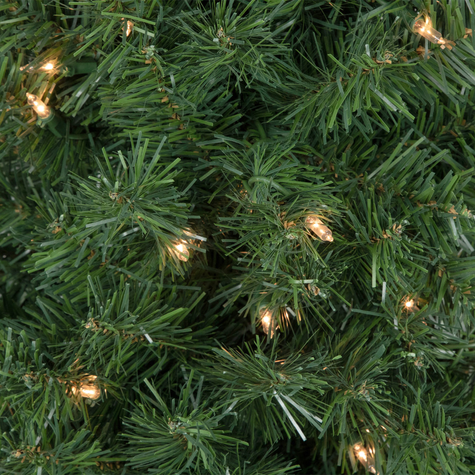 Northlight 6' Pre-Lit Glimmer Iridescent Spruce Artificial Christmas Tree -  Clear AlwaysLit Lights